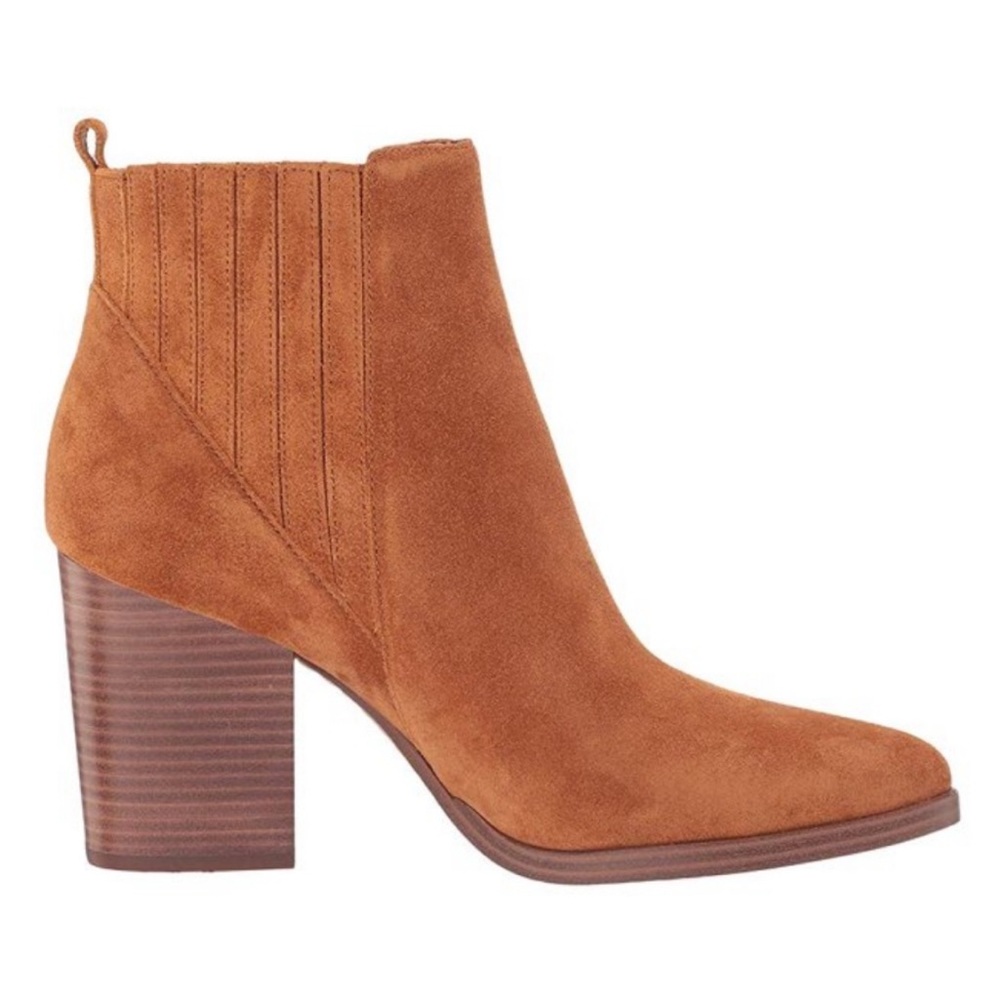 Marc Fisher LTD Alva Bootie Chestnut Brown Suede Size 8.5